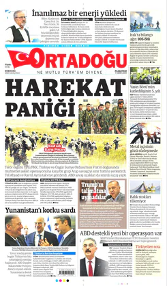 Ortadogugazetesi.com - 07.10.2019 Manşeti