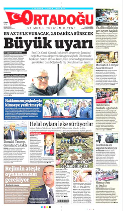 Ortadogugazetesi.com - 21.08.2019 Manşeti