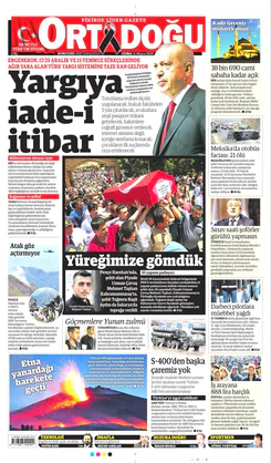 Ortadogugazetesi.com - 31.05.2019 Manşeti