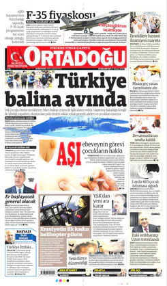 Ortadogugazetesi.com - 27.04.2019 Manşeti