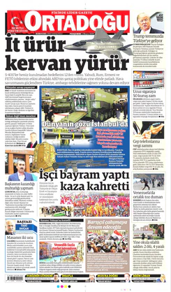 Ortadogugazetesi.com - 02.05.2019 Manşeti