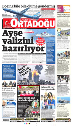 Ortadogugazetesi.com - 07.05.2019 Manşeti