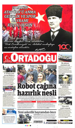 Ortadogugazetesi.com - 19.05.2019 Manşeti