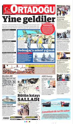 Ortadogugazetesi.com - 27.05.2019 Manşeti