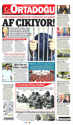 Ortadogugazetesi.com - 02.06.2019 Manşeti
