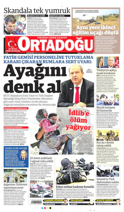 Ortadogugazetesi.com - 11.06.2019 Manşeti