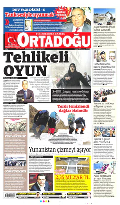 Ortadogugazetesi.com - 18.06.2019 Manşeti