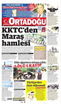 Ortadogugazetesi.com - 20.06.2019 Manşeti