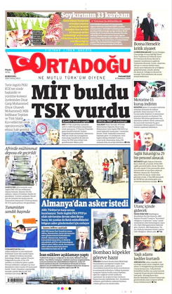 Ortadogugazetesi.com - 08.07.2019 Manşeti