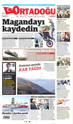Ortadogugazetesi.com - 10.07.2019 Manşeti