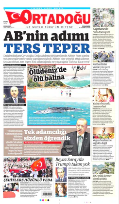 Ortadogugazetesi.com - 11.07.2019 Manşeti