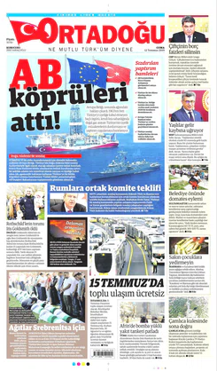 Ortadogugazetesi.com - 12.07.2019 Manşeti