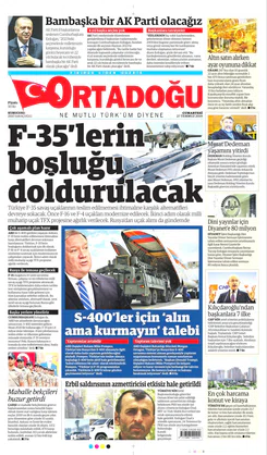 Ortadogugazetesi.com - 27.07.2019 Manşeti