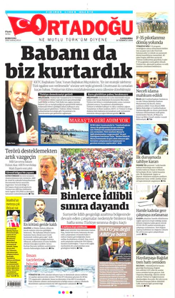 Ortadogugazetesi.com - 31.07.2019 Manşeti