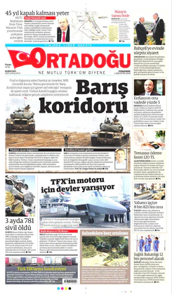 Ortadogugazetesi.com - 01.08.2019 Manşeti