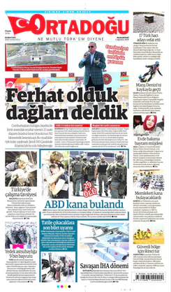 Ortadogugazetesi.com - 05.08.2019 Manşeti