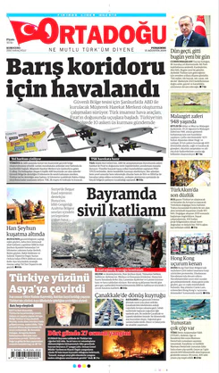 Ortadogugazetesi.com - 15.08.2019 Manşeti