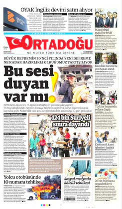 Ortadogugazetesi.com - 17.08.2019 Manşeti