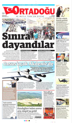 Ortadogugazetesi.com - 01.09.2019 Manşeti