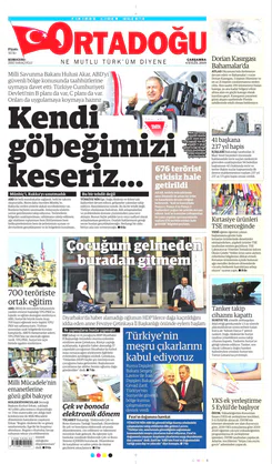 Ortadogugazetesi.com - 04.09.2019 Manşeti