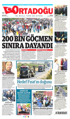 Ortadogugazetesi.com - 08.09.2019 Manşeti