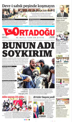 Ortadogugazetesi.com - 12.09.2019 Manşeti