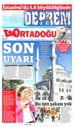 Ortadogugazetesi.com - 27.09.2019 Manşeti