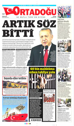 Ortadogugazetesi.com - 06.10.2019 Manşeti
