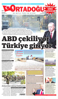 Ortadogugazetesi.com - 08.10.2019 Manşeti