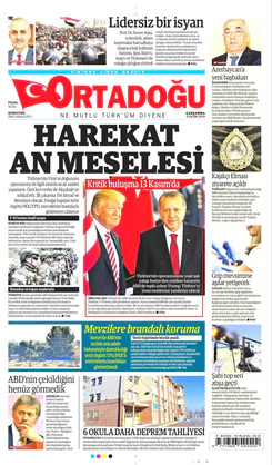 Ortadogugazetesi.com - 09.10.2019 Manşeti