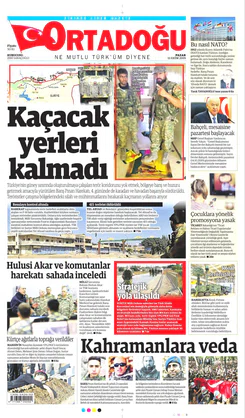 Ortadogugazetesi.com - 13.10.2019 Manşeti