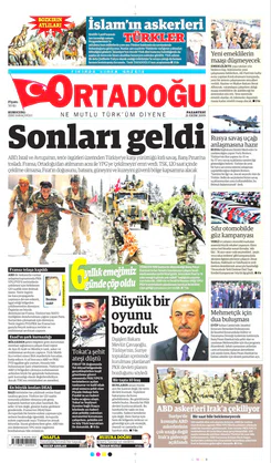 Ortadogugazetesi.com - 21.10.2019 Manşeti