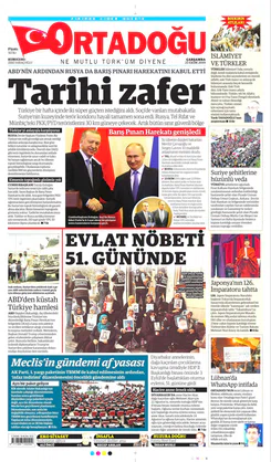 Ortadogugazetesi.com - 23.10.2019 Manşeti