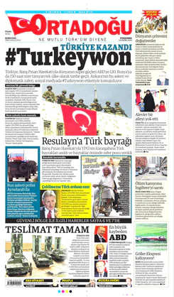 Ortadogugazetesi.com - 24.10.2019 Manşeti