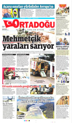 Ortadogugazetesi.com - 27.10.2019 Manşeti