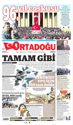 Ortadogugazetesi.com - 30.10.2019 Manşeti