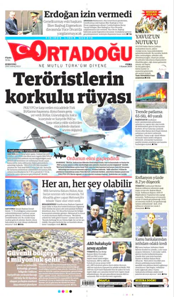 Ortadogugazetesi.com - 01.11.2019 Manşeti