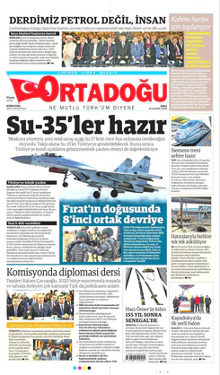 Ortadogugazetesi.com - 19.11.2019 Manşeti