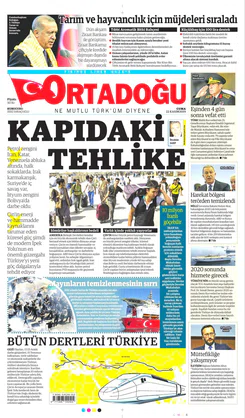 Ortadogugazetesi.com - 22.11.2019 Manşeti