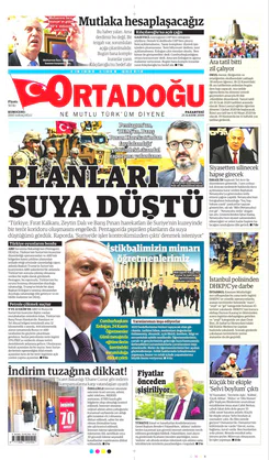 Ortadogugazetesi.com - 25.11.2019 Manşeti