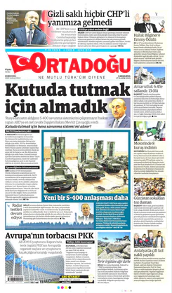 Ortadogugazetesi.com - 27.11.2019 Manşeti