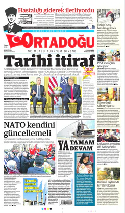 Ortadogugazetesi.com - 04.12.2019 Manşeti