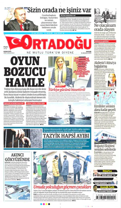 Ortadogugazetesi.com - 08.12.2019 Manşeti