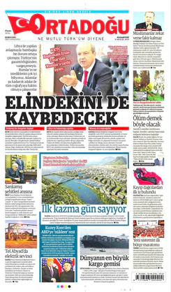 Ortadogugazetesi.com - 09.12.2019 Manşeti