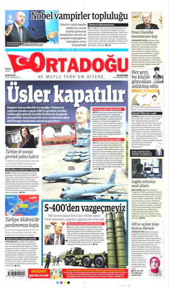 Ortadogugazetesi.com - 12.12.2019 Manşeti