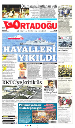 Ortadogugazetesi.com - 15.12.2019 Manşeti