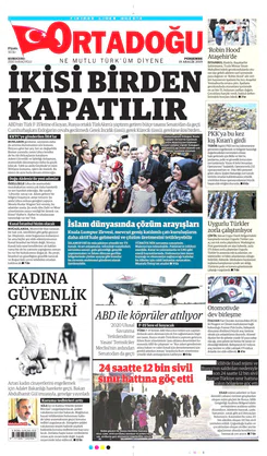 Ortadogugazetesi.com - 19.12.2019 Manşeti