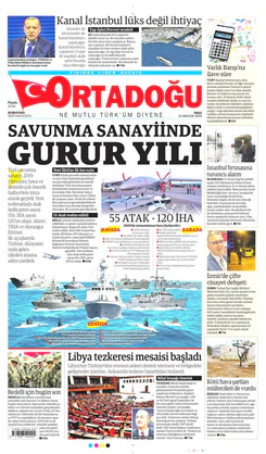 Ortadogugazetesi.com - 31.12.2019 Manşeti