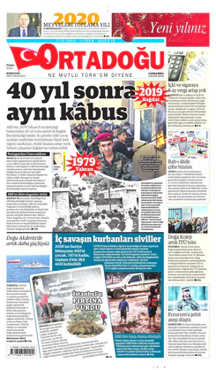 Ortadogugazetesi.com - 01.01.2020 Manşeti