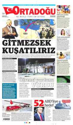 Ortadogugazetesi.com - 06.01.2020 Manşeti